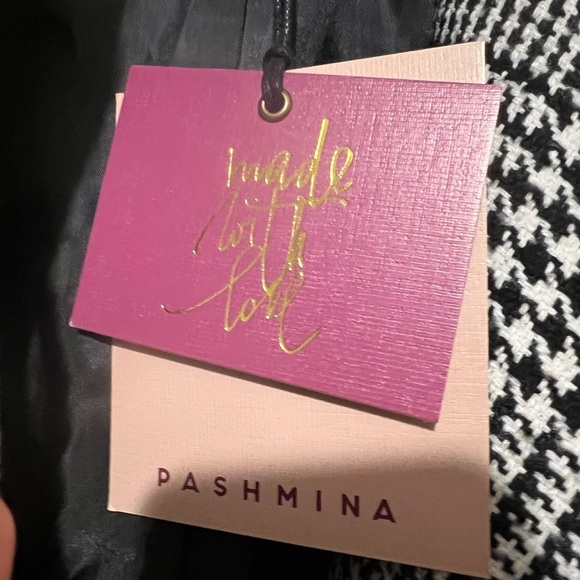 Pashmina Houndstooth Blazer Women's Sz Extra Large Career Office Business Casual - Picture 8 of 9